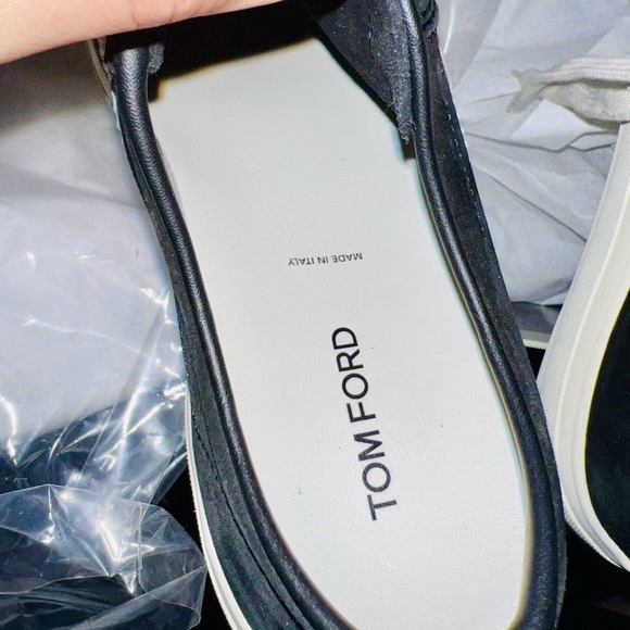 Tom Ford New Warwick Sneakers Sz. 9 Made In Italy + Box, Dust Bags, x laces - Picture 7 of 11